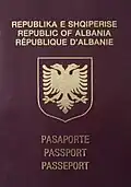 1996 Albanian passport