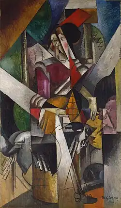 Albert Gleizes, 1914, Woman with Animals (La dame aux bêtes) Madame Raymond Duchamp-Villon, oil on canvas, 196.4 x 114.1&nbsp;cm (77 5/16 x 45 15/16 in.)