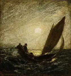 With Sloping Mast and Dipping Prow (late 1880s) oil on canvas, 12 x 12 in. Smithsonian American Art Museum