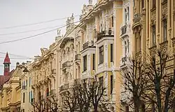 Facades of Buildings on Alberta street in Riga, Latvia