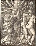 The Expulsion from Paradise from the Small Passion, 1510, 12.5&nbsp;×&nbsp;9.8&nbsp;cm (NGA)