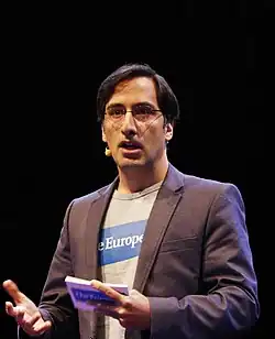 Görlach, on stage at TEDx Berlin in 2012