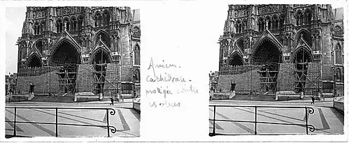 Cathedral protected from shell damage. Archives municipales de Toulouse&nbsp;[fr].