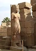 Colossal statue of Amunet erected by Tutankhamun in Karnak