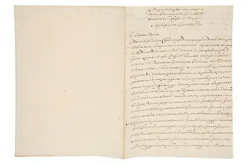 Italian translation of a c. 1694 Persian letter of congratulations sent by Shah Soltan Hoseyn of Safavid Iran to Valier, the newly-elected Doge of Venice. Although the content is mostly honorific and auspicious, the underlining tone serves the political purpose of expanding relations between the two countries in case of an Ottoman insurgence