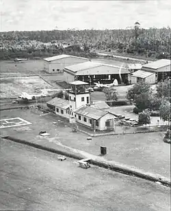 Aerial view of Anduki Airfield in 1967.