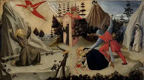 Stigmatization of St Francis of Assisi and Death of St Peter the Martyr, Fra Angelico, 1395–1455