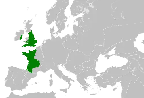 The Angevin Empire in 1190