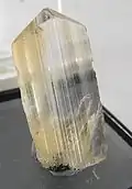 Anglesite crystal from Touissit District, Morocco (size: 2.8 × 1.6 × 0.5&nbsp;cm)