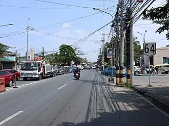 Antero Soriano Highway, Tanza with Route 64 sign (Cavite; 10-14-2022).jpg