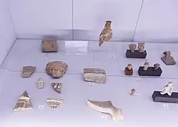 Fragments of pottery