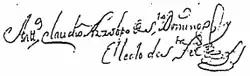 Antonio Claudio Álvarez de Quiñones's signature
