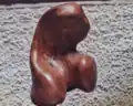 Wooden Sculpture "Seated Woman"