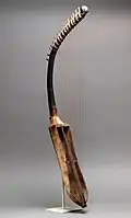 Arched Harp (shoulder harp); 1390–1295&nbsp;BC; wood; length of sound box: 36&nbsp;cm; Metropolitan Museum of Art (New York City)