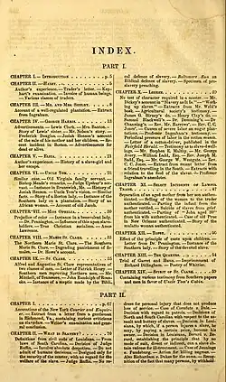 Table of contents (part 1 of 3), called an index, appears at the end of the original book