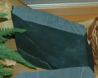 Dark argillite from the area