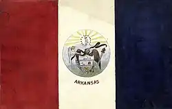 Flag 27: Red, White and Blue State Seal Flag