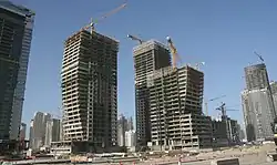 Armada Towers under construction in 2007