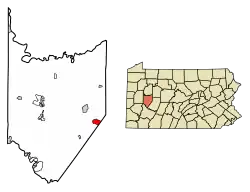 Location of Atwood in Armstrong County, Pennsylvania.