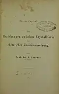 Beziehungen zwischen physikalischen Eigenschaften und chemischer Zusammensetzung der Korper, 1898