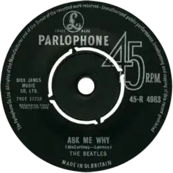 B-side label of UK single