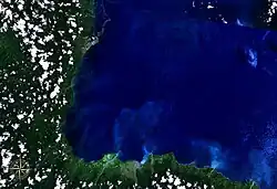 Astrolabe Bay seen from space