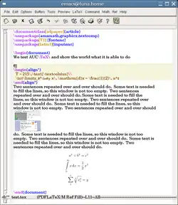 AUCTeX screenshot