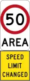 New 50&nbsp;km/h Speed Limit Area (used in South Australia)