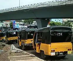 Auto rickshaws at Telugu Thalli flyover