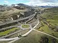 A-67 highway crossing the Cantabrian mountains range, near the Pozazal pass.