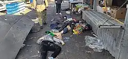 Victims of the Russian shelling of the market in Avdiivka, 12 October 2022