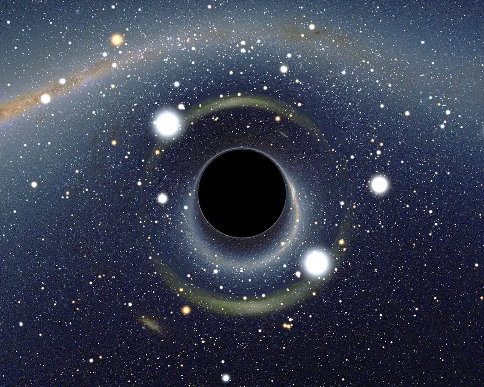 Image 42Simulated view of a black hole. Jacob Bekenstein predicted and co-discovered black hole entropy (from Culture of Israel)