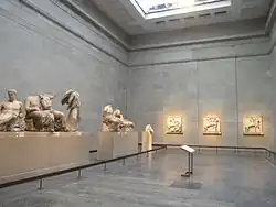 Room 18 – Parthenon statuary from the east pediment and Metopes from the south wall, Athens, Greece, 447–438 BC