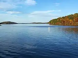 Badin Lake viewed from the boat launch in Badin, NC.