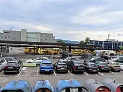 Parking lot adjacent to the railway station