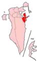 Map of Bahrain showing Sitrah municipality