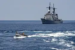 BRP Ramon Alcaraz in VBSS operations during Balikatan 2019.