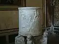 Baptismal Font in the Basilian Monastery of Santa Maria, Grottaferrata near Frascati, Italy