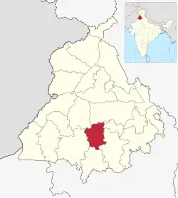 Location in Punjab, India