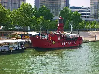 LV Osprey, now a Parisian nightclub[9] moored on the Seine, Paris