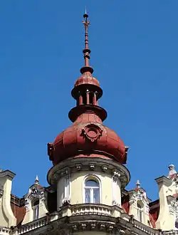 Detail of the corner spire