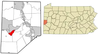 Location in Beaver County, Pennsylvania