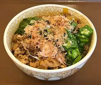 With okra and katsuobushi