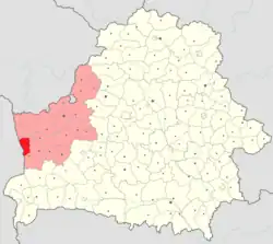Location of Byerastavitsa district