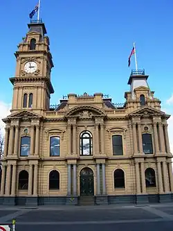 Bendigo Town Hall, Bendigo; completed 1885