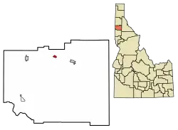 Location of Parkline in Benewah County, Idaho.