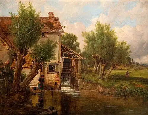 An Old Mill Near Worcester by Benjamin Williams Leader, 1880