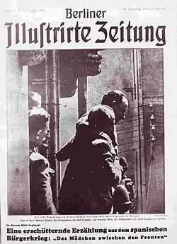 Image 40The Berliner Illustrirte Zeitung pioneered modern photojournalism and was widely copied. Pictured, the cover of issue of 26 August 1936: a meeting between Francisco Franco and Emilio Mola. (from Photojournalism)
