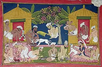 Bhang eaters from India c. 1790. Bhang is an edible preparation of cannabis native to the Indian subcontinent. It has been used in food and drink as early as 1000 BCE by Hindus in ancient India.[53]
