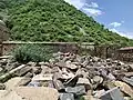 Ruins and discarded stones at the royal palace